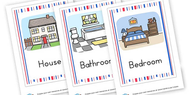 PARTS OF THE HOUSE - FLASHCARDS